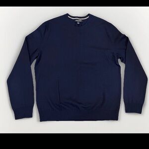 Banana Republic Men’s Large Navy Blue Merino Wool Crewneck Sweater